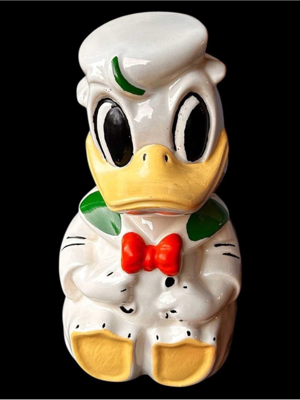 DONALD DUCK AND JOE CARIOCA THREE CABALLEROS COOKIE JAR 1940'S LEEDS DISNEY